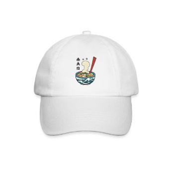 Japanese Ramen Ukiyo-E Retro Aesthetic Design - Baseball Cap - white/white - Front