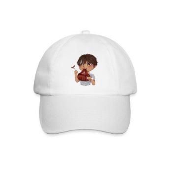 Gourmet Chibi - Baseballkappe - Weiß/Weiß - Vorne