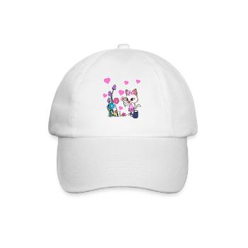 Nature Jardin Chat Été Chats Enfants - Casquette classique - blanc/blanc - Devant