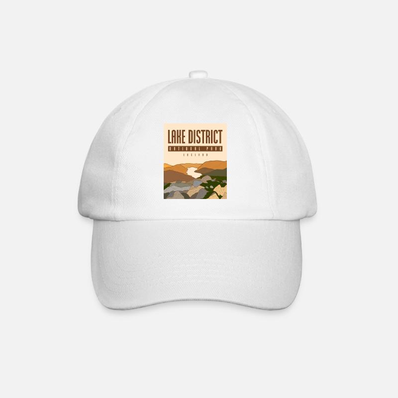 Lake District National Park – England - Baseball Cap - white/white