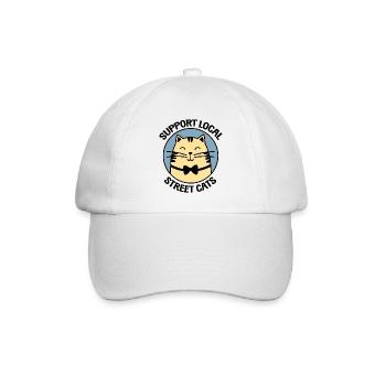 Chat noeud papillon chic - Chat de dessin animé élégant - Casquette classique - blanc/blanc - Devant