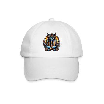 Chat dans le style du pharaon égyptien - Casquette classique - blanc/blanc - Devant