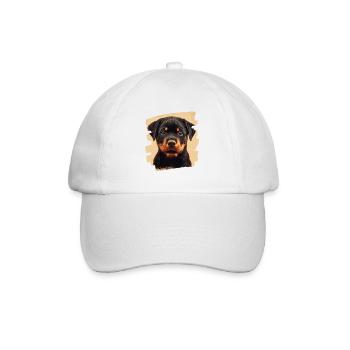Rottweiler - Baseballkappe - Weiß/Weiß - Vorne