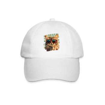Maine Coon - Baseball Cap - white/white - Front