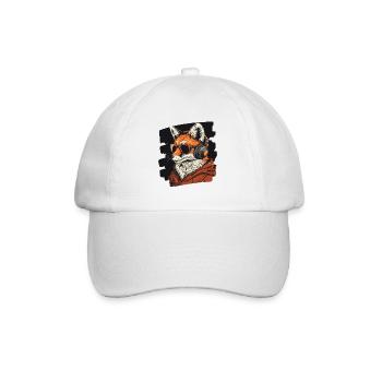 Fuchs Kopfhörer - Baseballkappe - Weiß/Weiß - Vorne