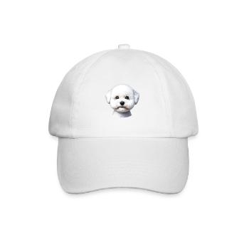 Dog Face - Bichon Frisé - Baseball Cap - white/white - Front