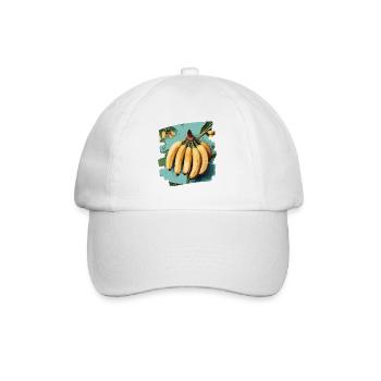 Banane - Baseballkappe - Weiß/Weiß - Vorne