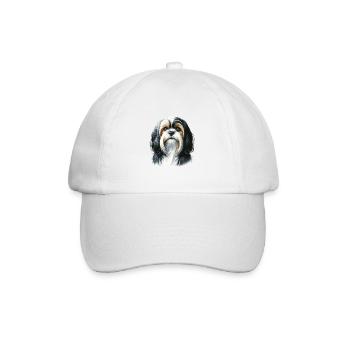 Dog Face - Shih Tzu - Baseball Cap - white/white - Front