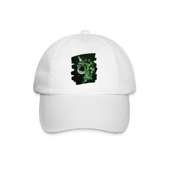 St Patrick's Day Cat - Baseball Cap - white/white - Front