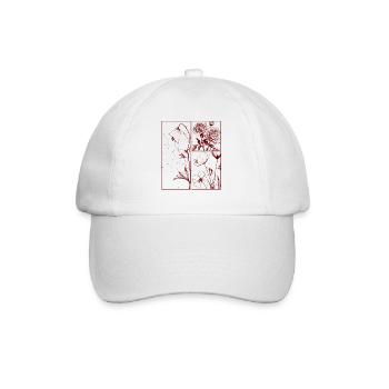 Campanule Chrysanthème Floral Cadeau Botanique - Casquette classique - blanc/blanc - Devant