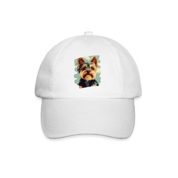 Yorkshire Terrier - Casquette classique - blanc/blanc - Devant