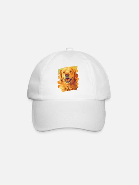 Golden Retriever - Baseballkappe - Weiß/Weiß