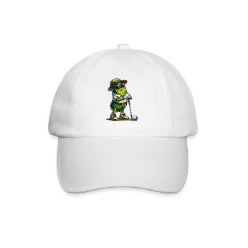Funny Pickle Golf Player Design - Baseball Cap - white/white - Front