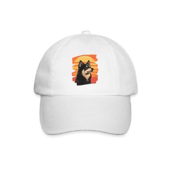 Finnischer Lapphund - Baseballkappe - Weiß/Weiß - Vorne