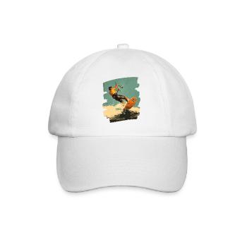 Kitesurfer - Baseballkappe - Weiß/Weiß - Vorne