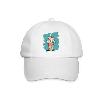 Crème glacée Crème glacée - Casquette classique - blanc/blanc - Devant