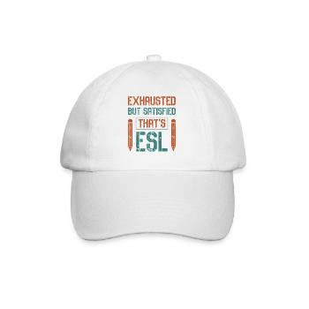 ESL-Lehrer ESL Unterricht - Baseballkappe - Weiß/Weiß - Vorne