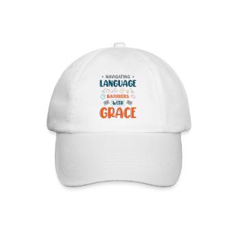 ESL-Lehrer ESL Unterricht - Baseballkappe - Weiß/Weiß - Vorne