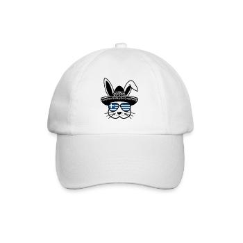 Lapin de Pâques grec avec lunettes de soleil et - Casquette classique - blanc/blanc - Devant