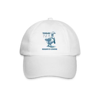 Today I'm A Serious Goose Funny Silly Animal - Baseball Cap - white/white - Front