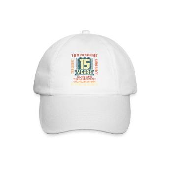 15 ans ! Cadeau d’anniversaire 15e anniversaire - Casquette classique - blanc/blanc - Devant