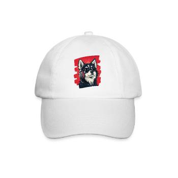 Pomsky - Baseball Cap - white/white - Front