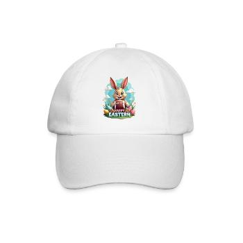 American Football Happy Eastern Easter Bunny Sports - Baseball Cap - white/white - Front