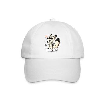 Naughty fox in cartoon style - Baseball Cap - white/white - Front