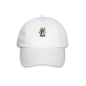 Watering Can Bloom - Baseball Cap - white/white - Front