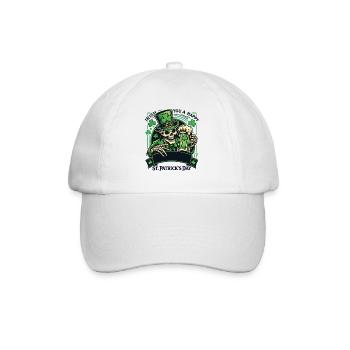 Crâne de la Saint-Patrick avec bière - Casquette classique - blanc/blanc - Devant