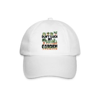 Plant Lover Gardening Don't Touch - Baseballkappe - Weiß/Weiß - Vorne