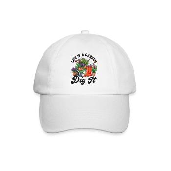 Plant Lover Gardening Pun Life Is - Baseball Cap - white/white - Front