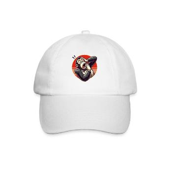 Surpris Retro Gentleman Gorilla - Casquette classique - blanc/blanc - Devant