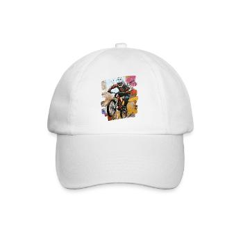 Mountain bikers Downhill Mountains Cycling - Baseball Cap - white/white - Front