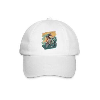 Mountain bikers Downhill Mountains Cycling - Baseball Cap - white/white - Front