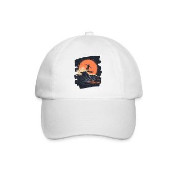 Surfeur Surf Planche de surf Surf - Casquette classique - blanc/blanc - Devant