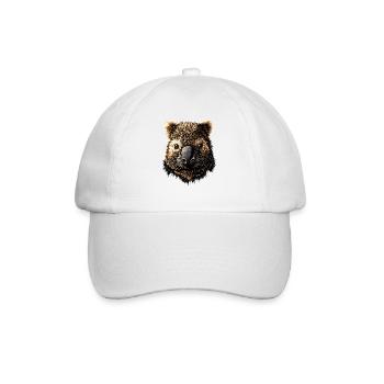 Wombat Australien Beuteltier Süßer Wombat - Baseballkappe - Weiß/Weiß - Vorne
