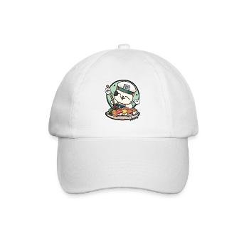 Neko Sushi Chef – Funny Cat Kitchen - Baseball Cap - white/white - Front
