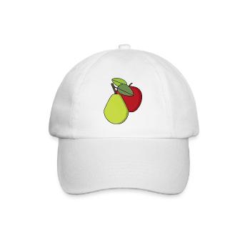 Fruit, Fruits, Apple, Pear - Baseball Cap - white/white - Front