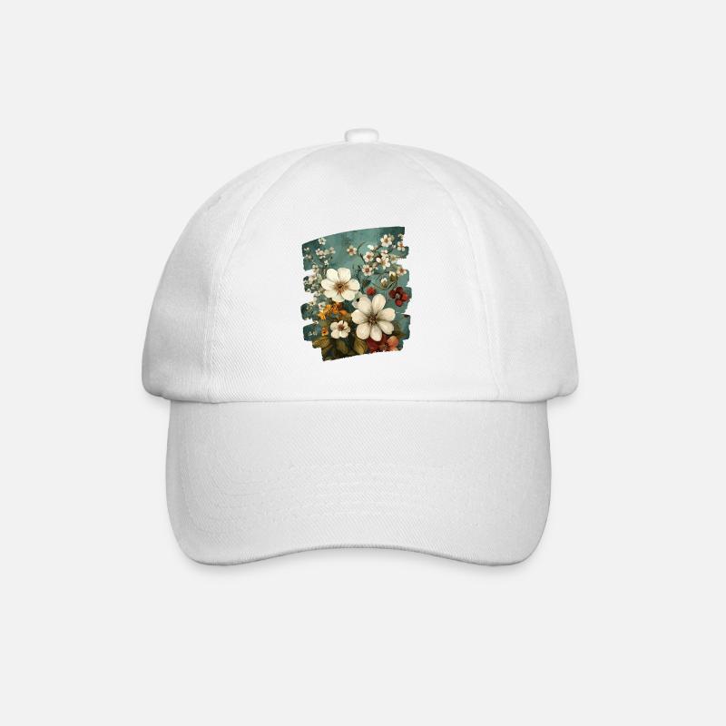Frühling Frühlingsanfang Blume Blumen - Baseballkappe - Weiß/Weiß
