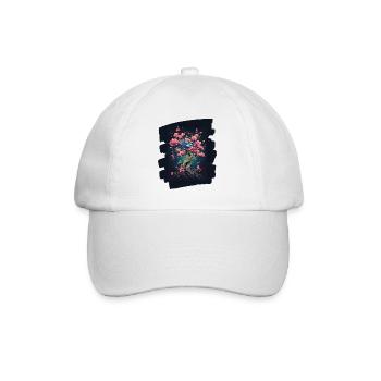 Spring Spring Beginning Flower Flowers - Baseball Cap - white/white - Front