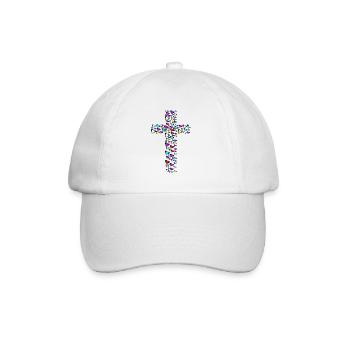 Cross Crosses Jesus Heart Heart Crucifix - Baseball Cap - white/white - Front