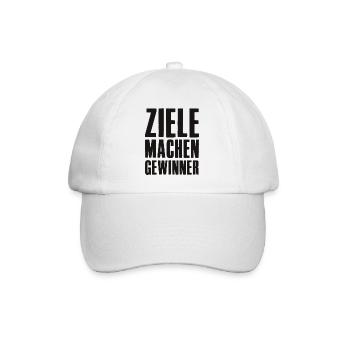 Ziele machen Gewinner Gründer Unternehmer Startup - Baseballkappe - Weiß/Weiß - Vorne