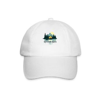 Nature Outdoor Boys, Scout, Boy Scout, Adventure - Baseball Cap - white/white - Front