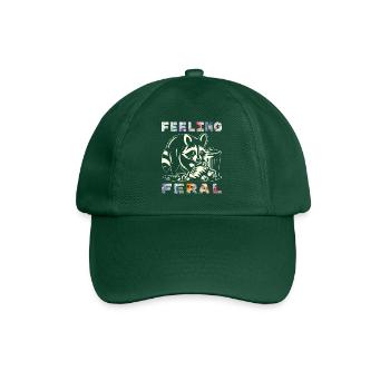 Funny Opossum Wild Girl Party Holiday Summer - Baseball Cap - bottle green - Front