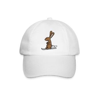 lapin ski lapin ski hiver ski neige - Casquette classique - blanc/blanc - Devant