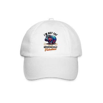Nilpferd - Baseballkappe - Weiß/Weiß - Vorne