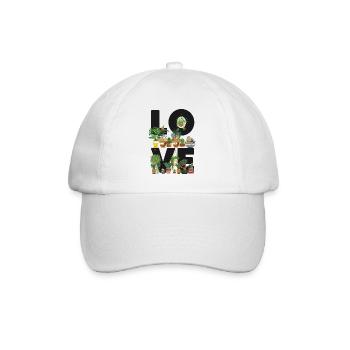 Plant Lover Gardening Love - Baseballkappe - Weiß/Weiß - Vorne