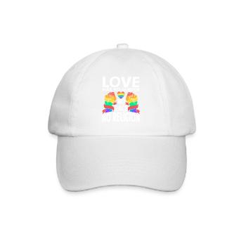 Contre le racisme ! Pour la politique, les droits de l’homme, l’amour - Casquette classique - blanc/blanc - Devant
