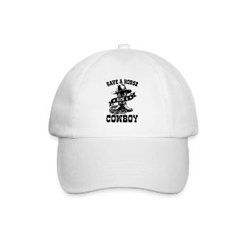 Sauvez un cheval, montez un cow-boy - Spruch - Casquette classique - blanc/blanc - Devant